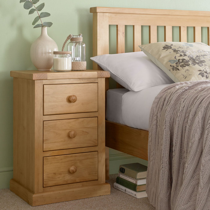 Natur Pur Chunky Solid Wood Bedside Table & Reviews Wayfair.co.uk